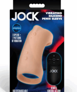 JOCK Vibrating Silicone Penis Sleeve - Light