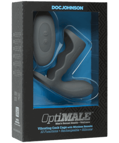 Optimale - Vibrating Rechargeable Cock Cage With Wireless Remote - Slate