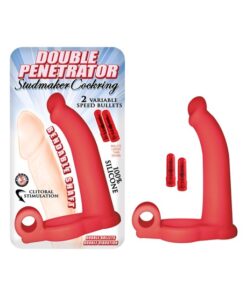 DOUBLE PENETRATOR STUDMAKER COCKRING-RED