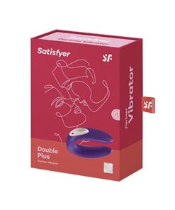 Satisfyer Double Plus Partner Vibrator-Purple