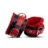 Esposas de Vinil Bicolor Negro Rojo con Peluche MT