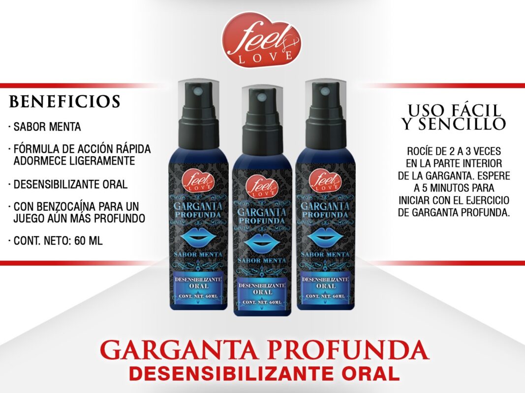 Spray Efecto Desensibilizante Oral Garganta Profunda 60ml Feel Love · fotografía 2