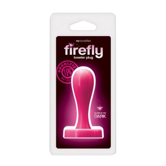Plug Anal Firefly Bowler Brilla en la Oscuridad Rosa Pequeño NS Novelties