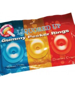 Liquored Up Gummy Pecker Rings 3 Pz