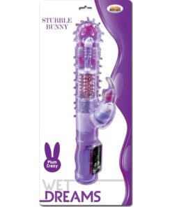 Stubble Buddy With 3 Speed Reversible Rotation Pleasure Beads Purple