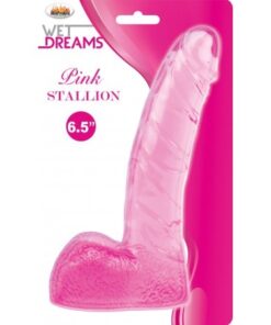 Wet Dreams Pink Stallion Dildo With Balls 6.5''