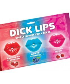 Dick Lips Edible Gummy Cock Rings 3Pz