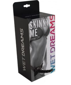 Skinny Me Strap On Dildo With Harness 7" Black