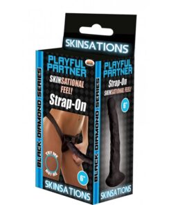 Skinsations Black Diamond Series Playful Partner
Strap On Dildo With Harness 6"