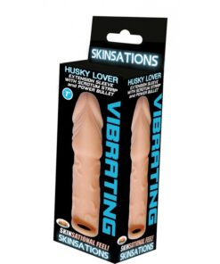 Skinsations Husky Lover Extension Sleeve With Power
Bullet & Scrotum Strap 7"