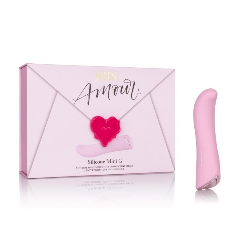 Vibrador para Clítoris y Punto G Amour Silicone Mini G Rosa Jopen