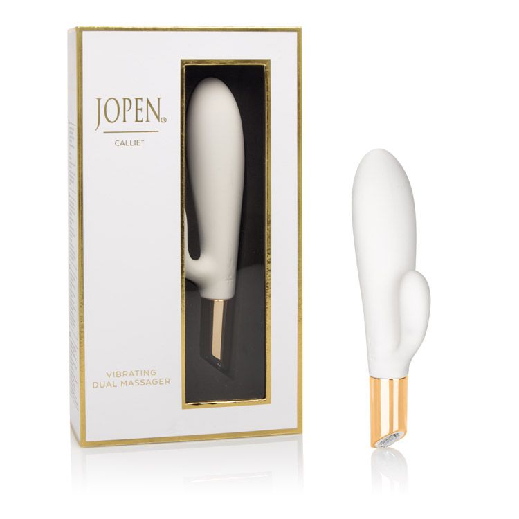 Vibrador Rabbit Callie Vibrating Dual Massager Blanco Jopen