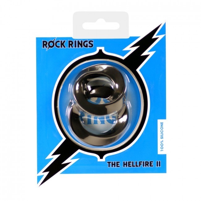 Anillo para Pene The Hellfire II Pack de 2 Black Rock Rings