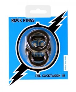 Rock Rings  Cocktagon Lll 3Pk Blk