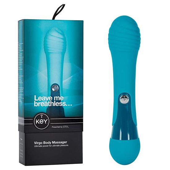 Vibrador Tipo Varita Virgo Body Massager Robin Egg Blue Key