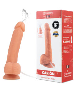 Dildo Eyaculador Realista 8.5" con Ventosa KARION Camtoyz RAW