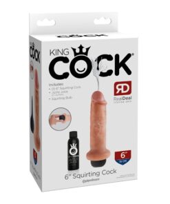 King Cock 6" Squirting Cock - Light