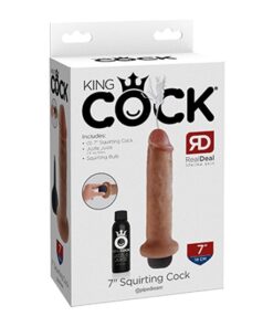 King Cock 7" Squirting Cock - Tan