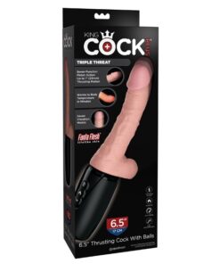King Cock Plus 6.5" Thrusting Cock with Balls - Light