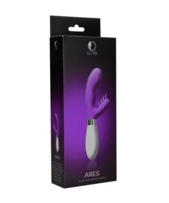 Luna Ares Silicone Dual Vibrator 8.25'' Purple-White