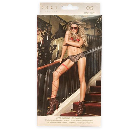 Liga Envolvente para Pierna Wrap-Around Leg Garter Roja Baci Lingerie Unitalla