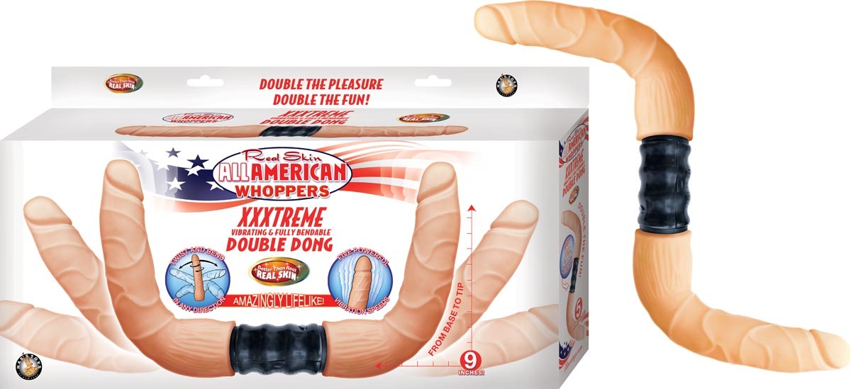 Dildo Doble Vibrador Flexible All American Whoppers XXXtreme 23cm Nasstoys