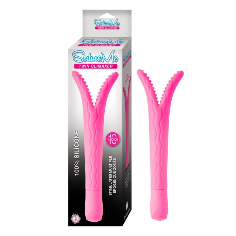 Vibrador Multizona de Doble Punta Rosa Seduce Me Twin Climaxer Nasstoys
