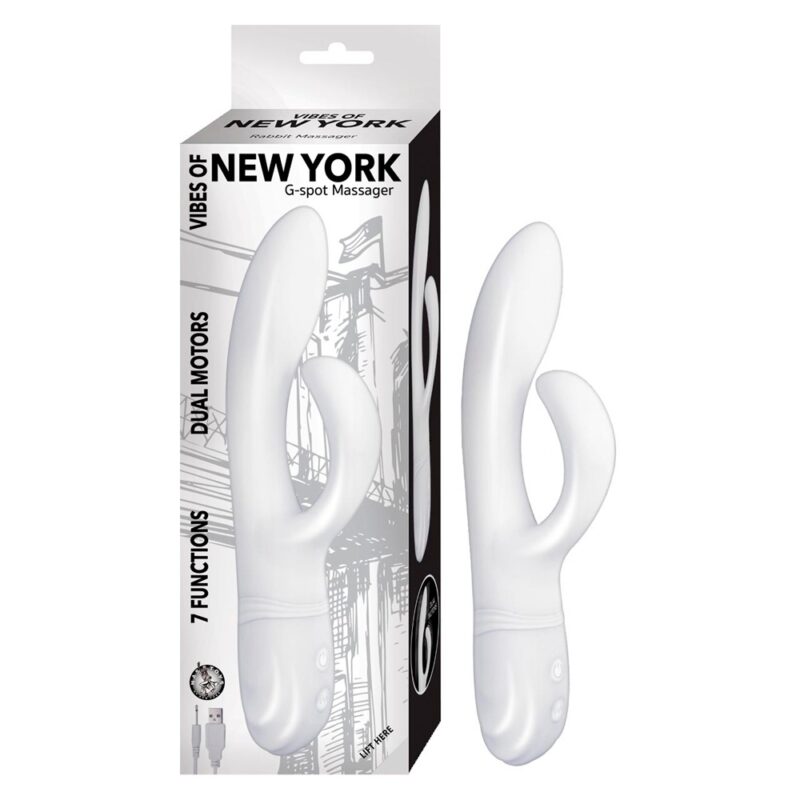 Vibrador Rabbit para Punto G Vibes of New York Blanco Nasstoys
