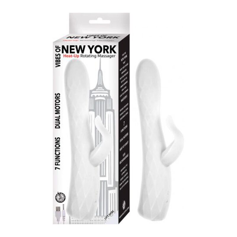 Vibrador Rotativo con Calor Vibes of New York Blanco Nasstoys