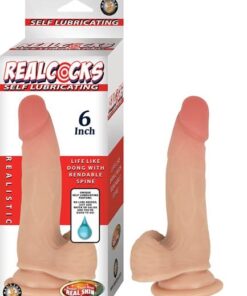 Realcocks Self Lubricating 6" Flesh