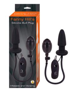 Fanny Hills 7 Function Inflatable Vibrating Silicone Butt Plug Black