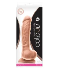 Colours - Dual Density - 8" Dildo - White