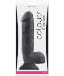 Colours - Softies - 8" Dildo - Black