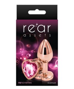 Rear Assets - Rose Gold Heart - Small - Pink