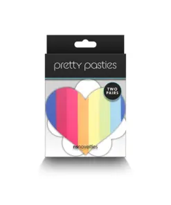 Pretty Pasties - Pride Heart & Flower - Rainbow - 2 Pair