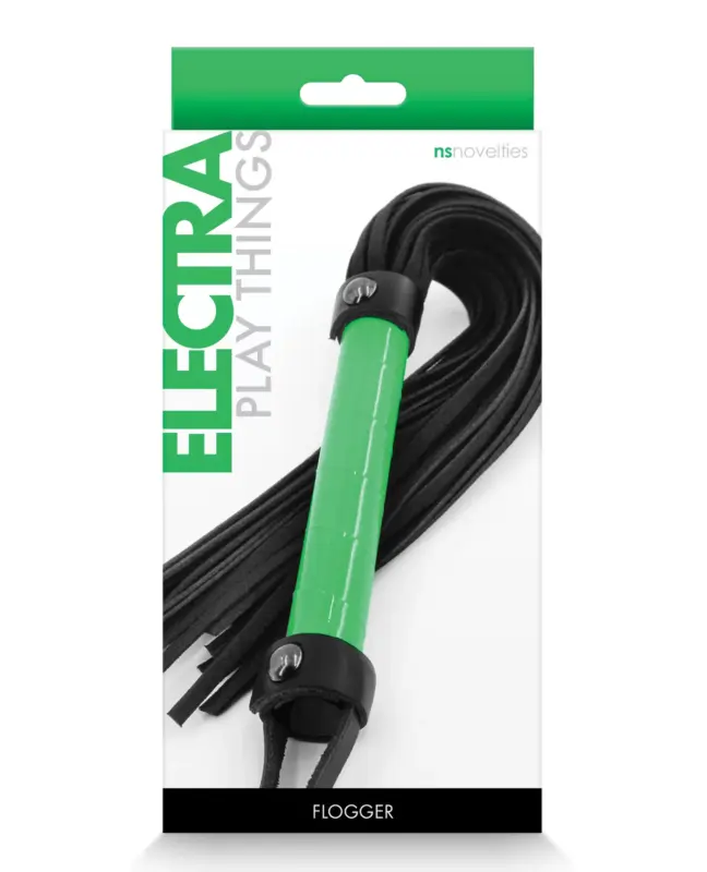 Látigo de Tiras Electra Flogger Verde NS Novelties
