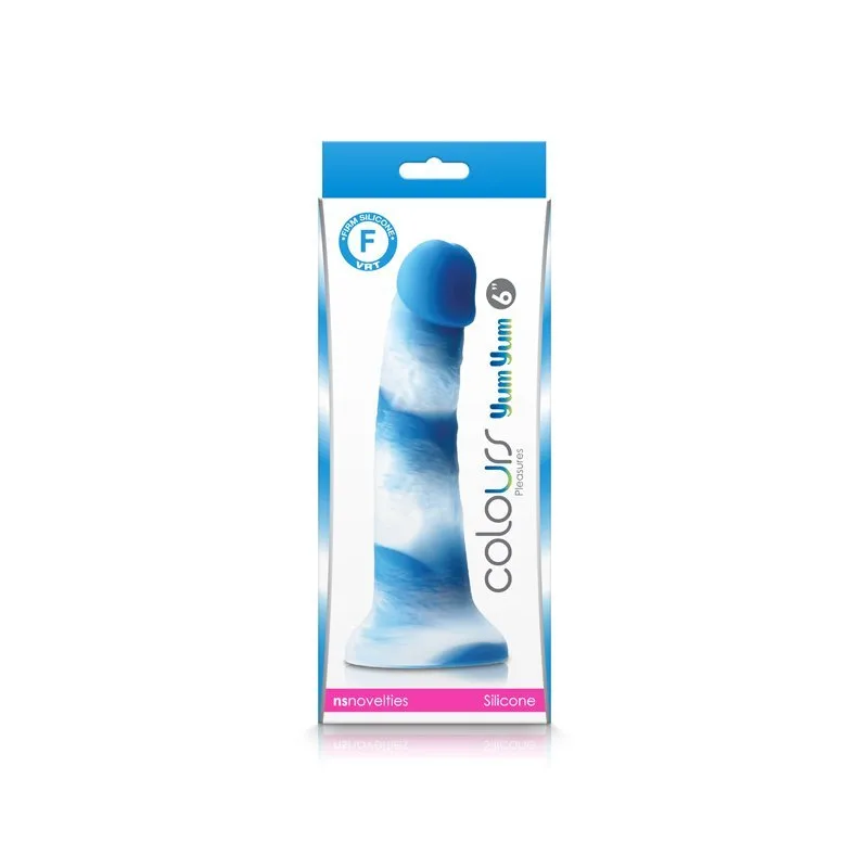 Dildo de Silicona Azul Colours Yum Yum 16cm NS Novelties