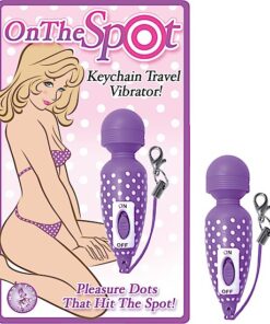 On The Spot Keychain Travel Vibrator Purple