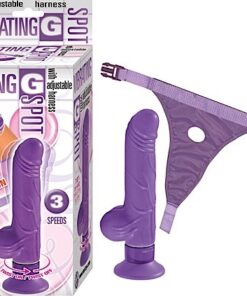 Vibrating G-Spot With Adjustable Harness Purple 7''
