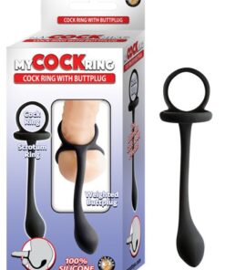 My Cockring Cockring With Buttplug-Black