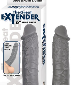 The Great Extender 6" Penis Sleeve Grey