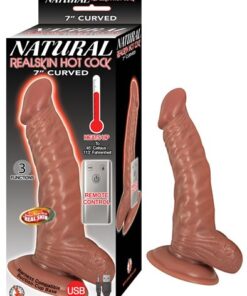 Natural Realskin Hot Cock Curved 7?? Brown