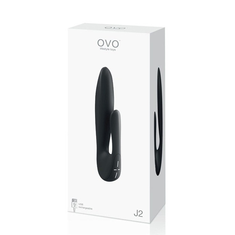 Vibrador Rabbit Recargable J2 Black OVO