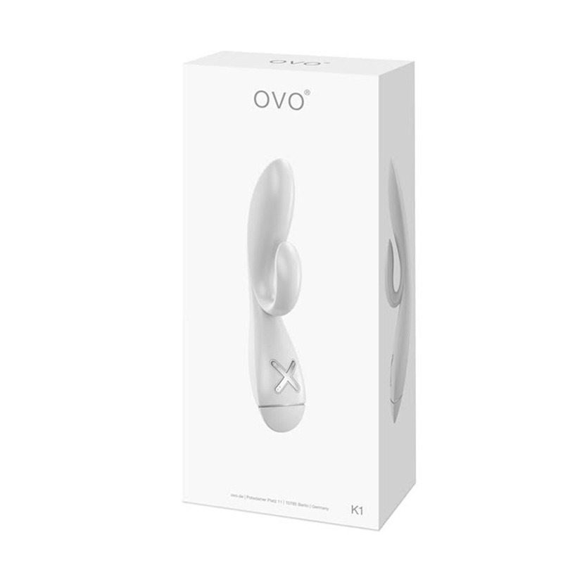 Vibrador Rabbit de Silicona K1 White OVO