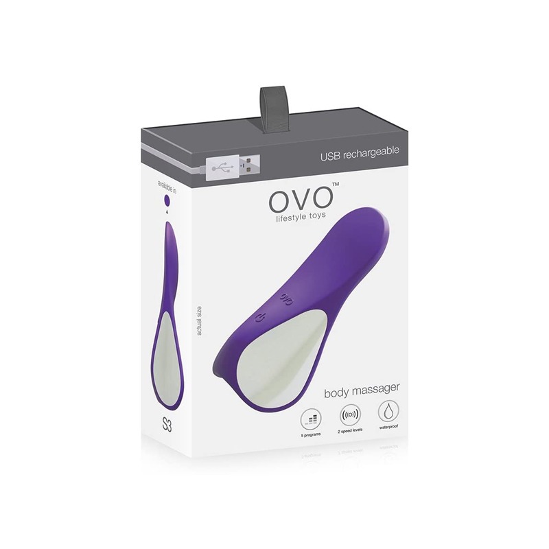 Vibrador Externo Recargable S3 Purple Silver OVO