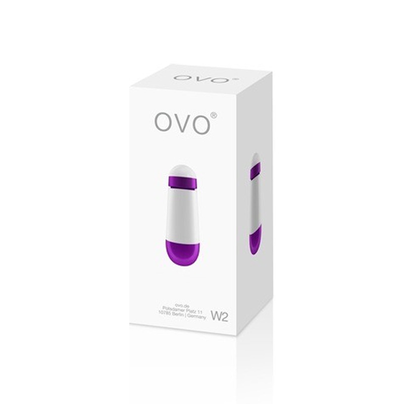 Vibrador tipo Bullet W2 White Metallic Violet OVO