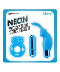 Neon Vibrating Couples Kit Blue