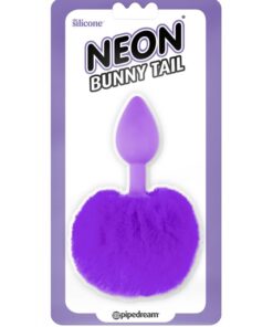 Neon Bunny Tail – Purple