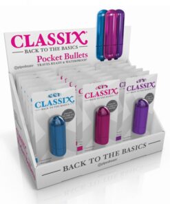 Classix Pocket Bullet Display - Pink/Purple/Blue (18 pcs)
