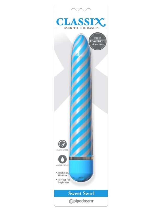 Vibrador Clásico Classix Sweet Swirl Azul Pipedream